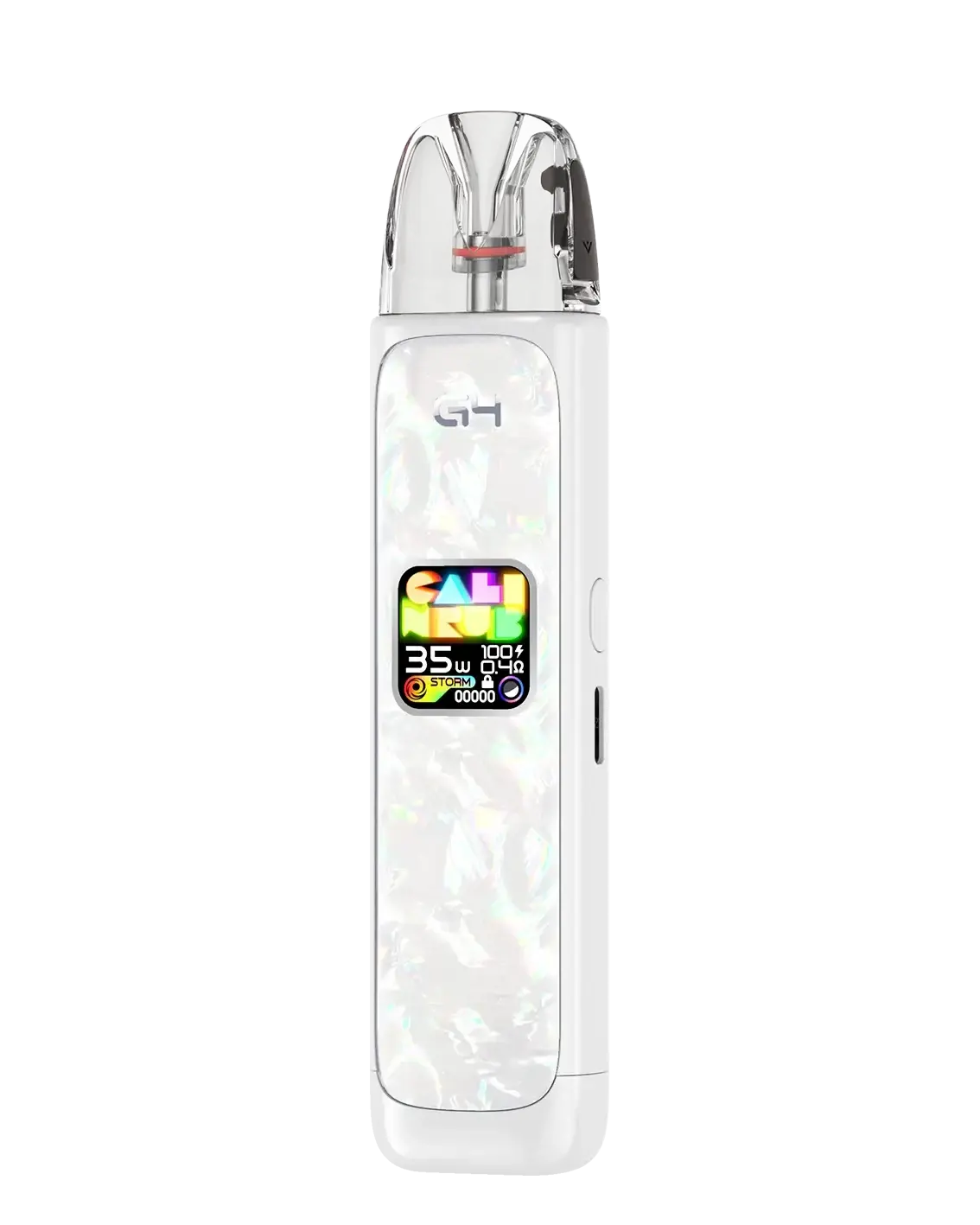 UWELL Caliburn G4, Seashell White, front, isolated product shot