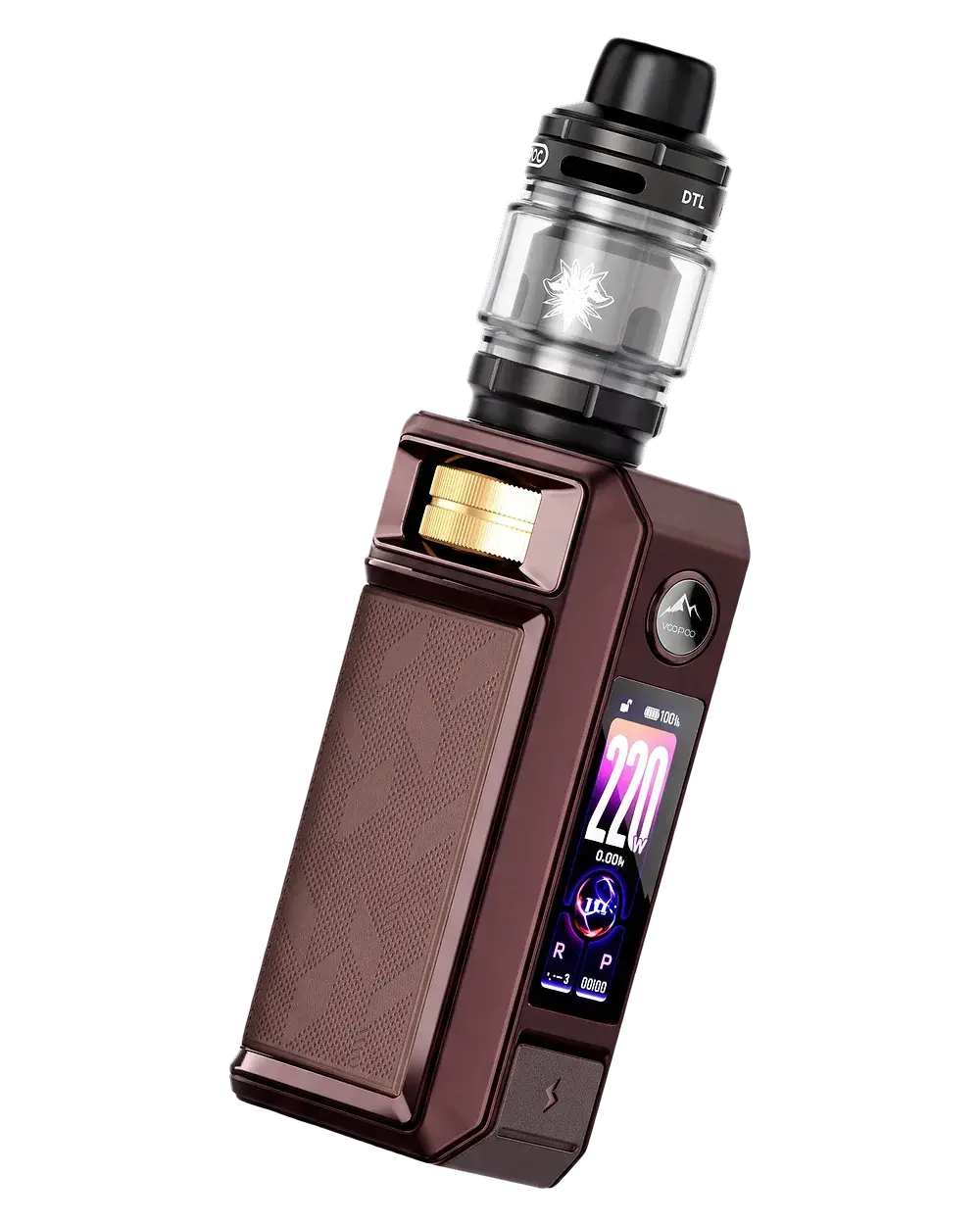 VOOPOO DRAG 6, Brown, three-quarter view